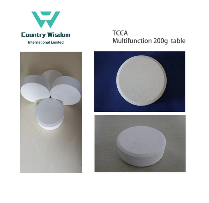 China Professional Manufacturer TCCA Multifunction 200g Tablet For Swimming Pool Water Disinfectant