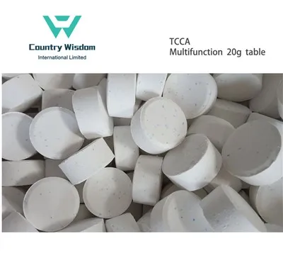 Topkvalitets TCCA multifunktions 20g tablet til svømmebassinvand desinfektionsmiddel