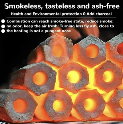 TRÆKUL Husholdningsrøgfri Opvarmning Trækul Højtemperatur Frugtmekanisme Trækul